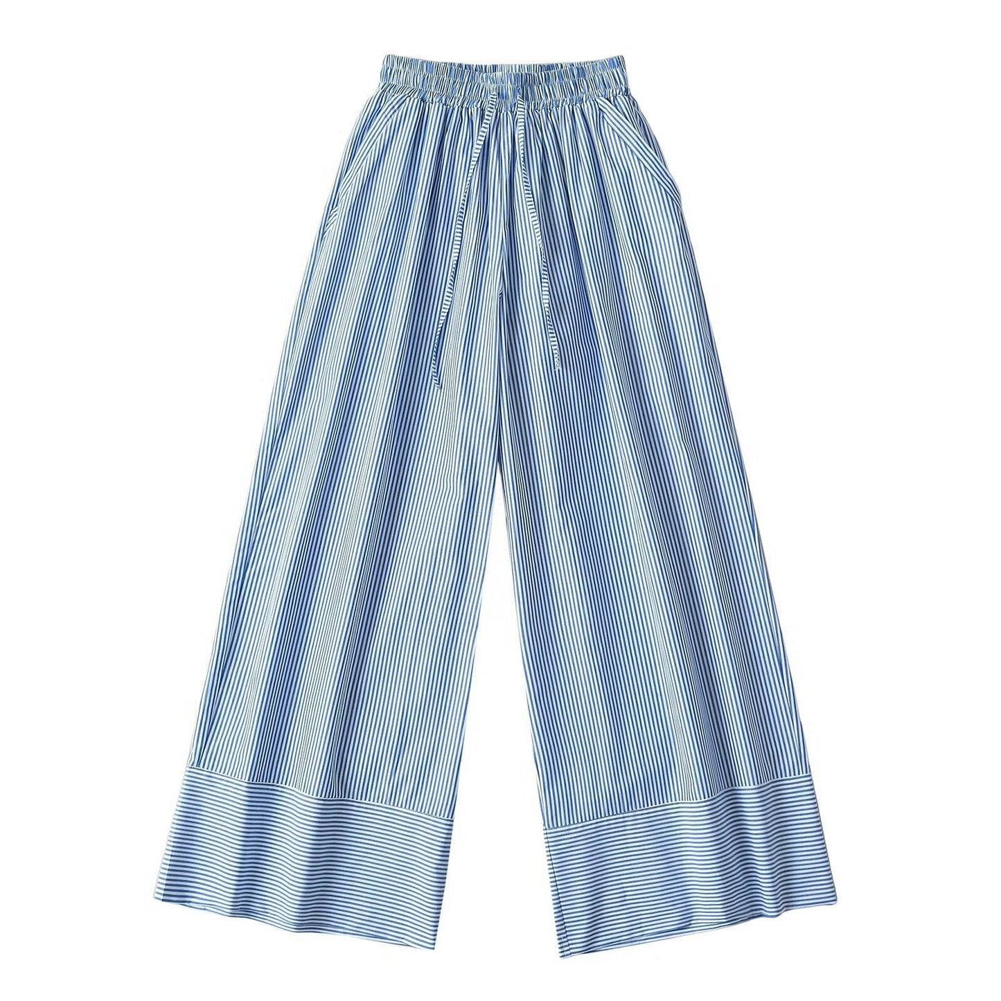 Striped wide leg pants for women
