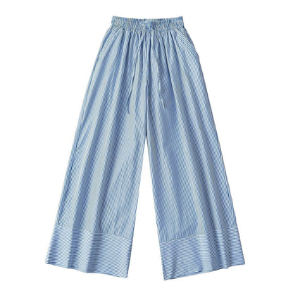 Striped wide leg pants for women