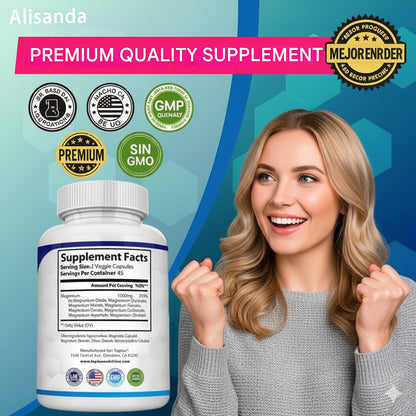 Premium 8-in-1 Magnesium Complex – 8 types of magnesium in a single capsule